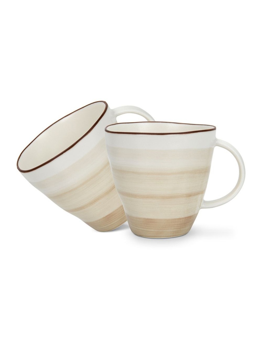 Set Of 2 Mugs Glide 375 ml (Porcelain) - 10026, Brown