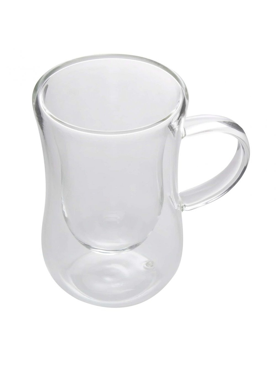 6 - Piece Double Wall Borosilicate Glass Set-100ml, White