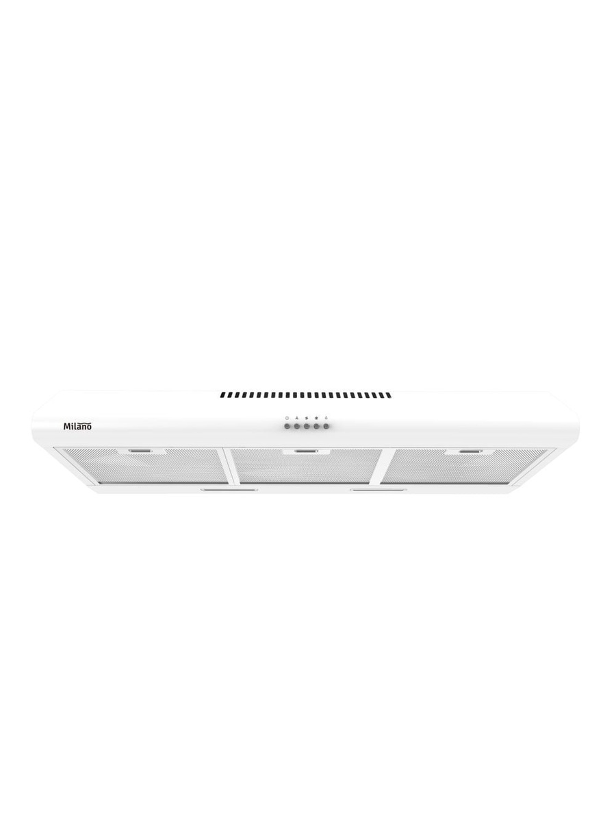 Milano Kitchen Hood 90Cm White, Stainless Steel, Kitchen Hood For Cooking Smoke Steam And Odour Ventilation