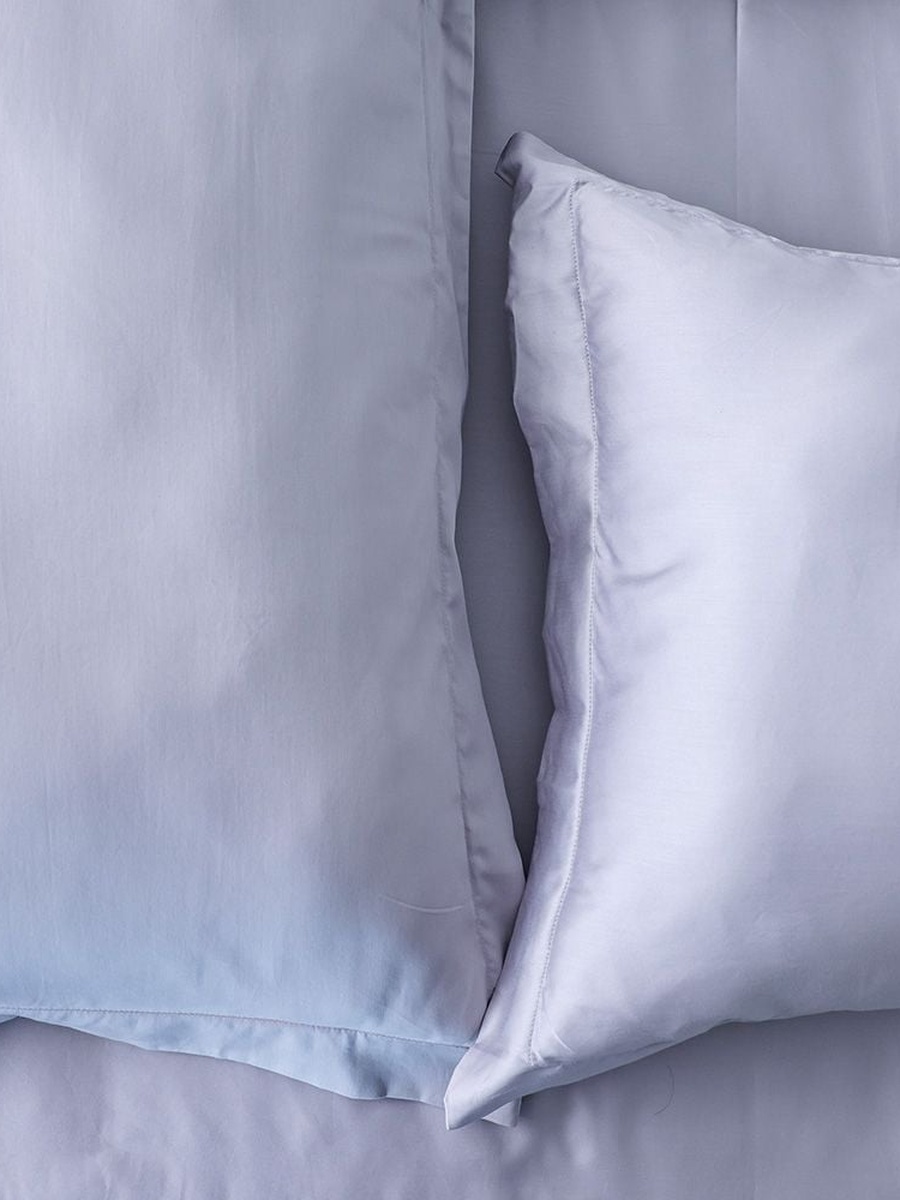 Serene 3 - Piece Cotton Super King Duvet Cover Set - Grey-260x220cm, 50x75cm, 100% Cotton - 300 Tc, For Daily Home Use, Organized Spaces