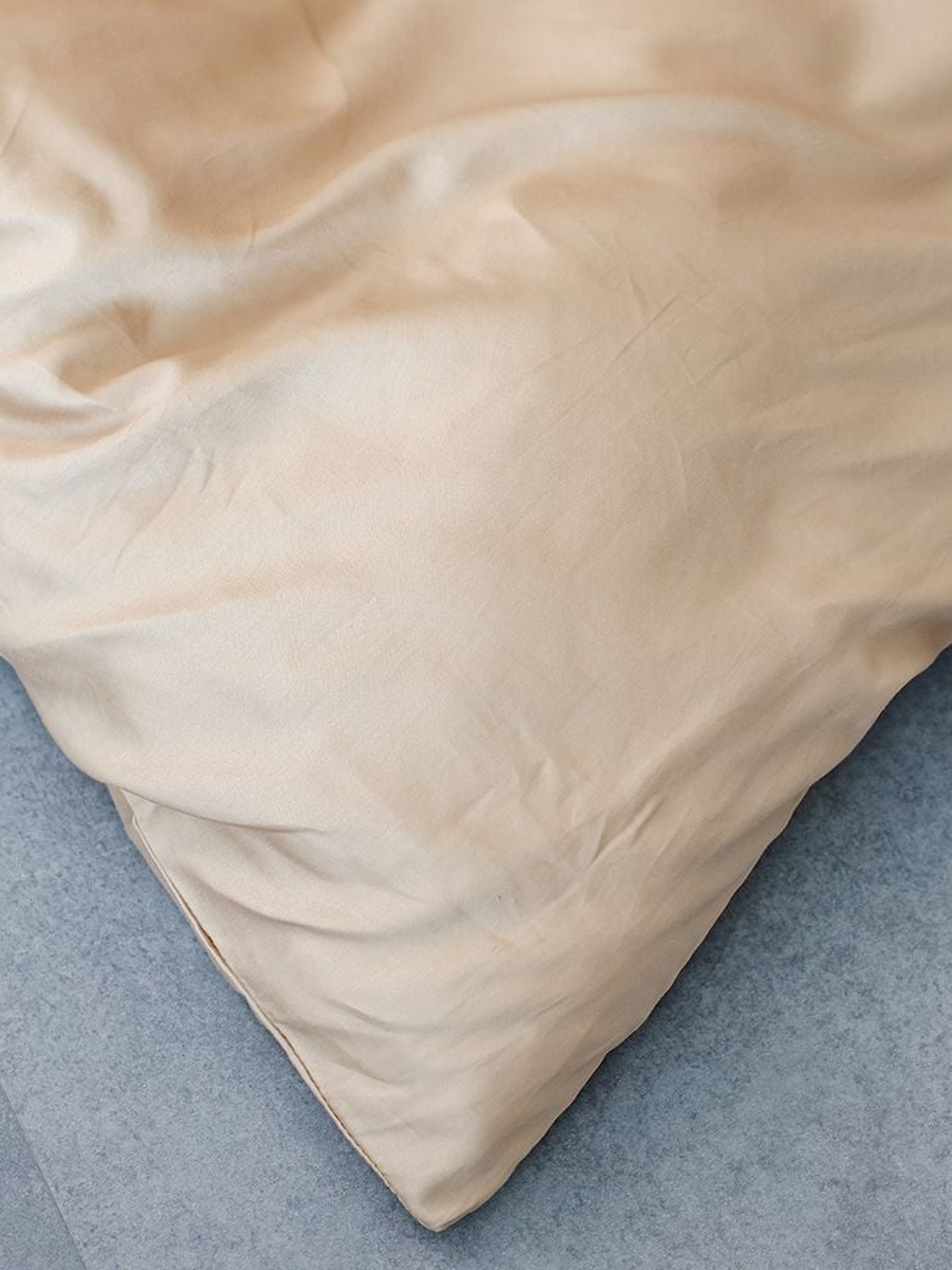 Serene 3 - Piece Cotton Super King Duvet Cover Set - Beige - 260x220cm, 50x75cm, 100% Cotton - 300 Tc