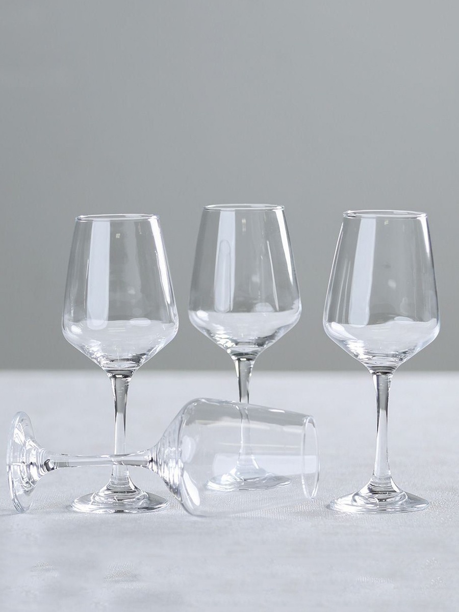 Minetta 6 - Piece Wine Glass 400ML, Clear, Glassware For Dining Table Water Juice And Guest Serving