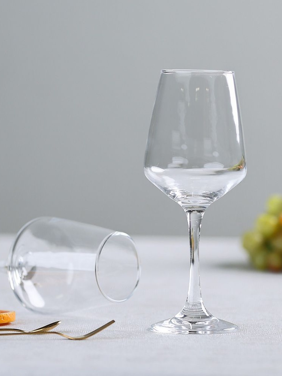Minetta 6 - Piece Wine Glass 400ML, Clear, Glassware For Dining Table Water Juice And Guest Serving