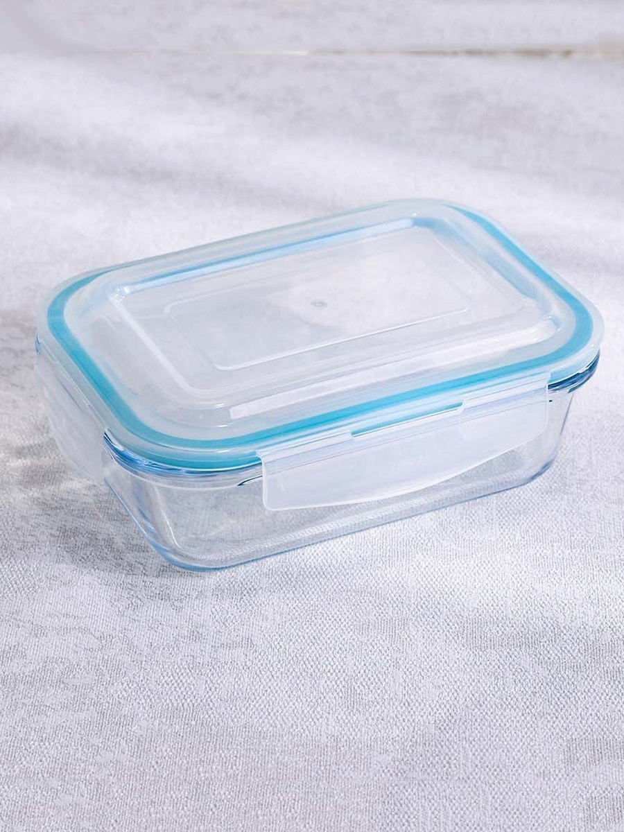 Neoflam Cloc Glass Storage Rect 1500ml, Clear, Borosilicate Glass, Glassware For Dining Table Water Juice And Guest Serving