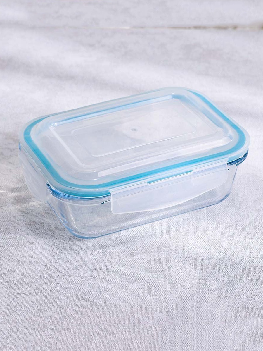 Neoflam Cloc Glass Storage Rect 1000ml, Clear, Borosilicate Glass, Glassware For Dining Table Water Juice And Guest Serving
