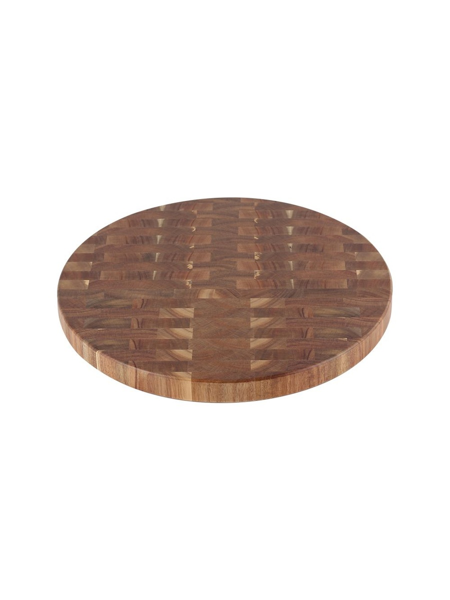 Loretta Acacia Wood Chopping Board Nature 40x40x3cm, Kitchen Preparation Tool For Chopping Slicing And Meal Prep