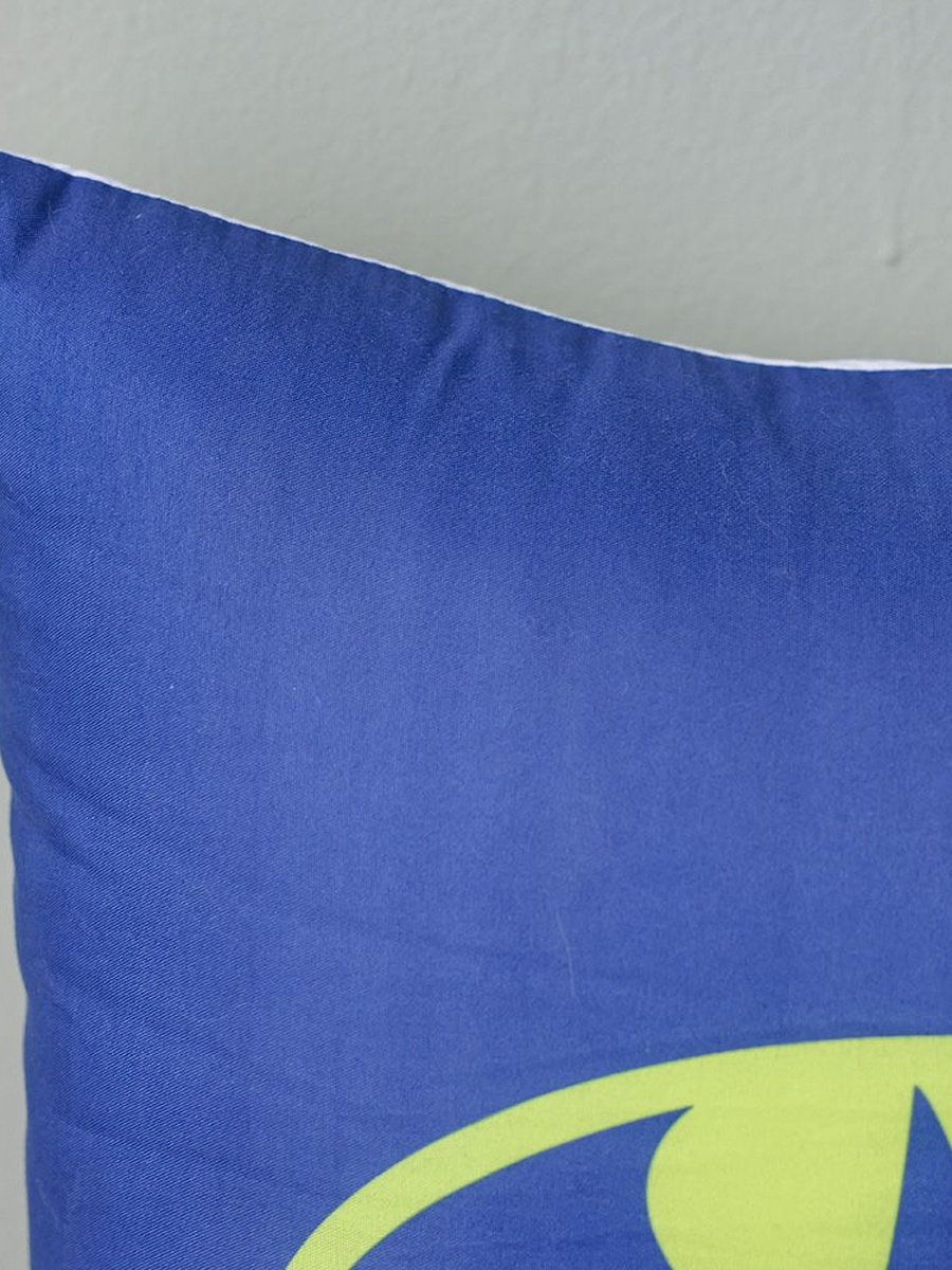 Batman Filled Cushion - 40x40cm, Dark Blue, Canvas, Filled Cushion For Sofa Bed Armchair And Cozy Styling