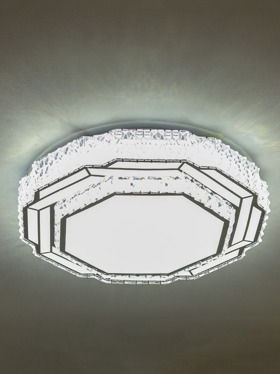 Maha Glass LED Flushmount - Clear - 500 mm, White, Glassware