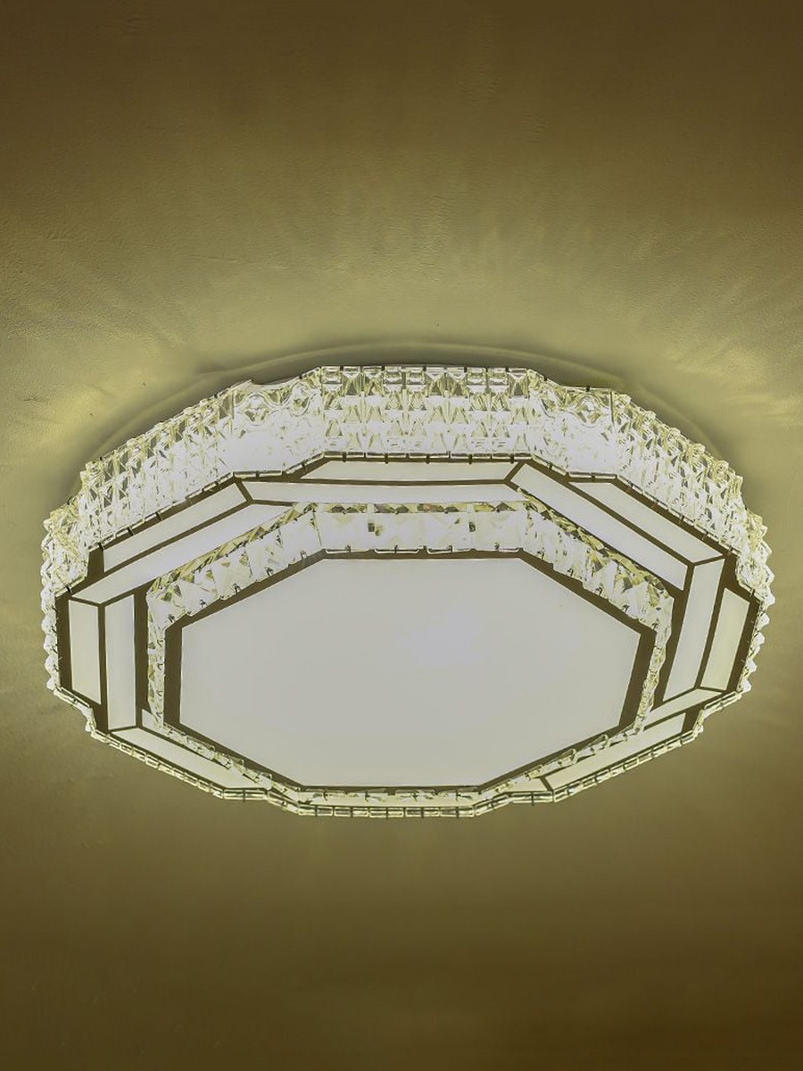 Maha Glass LED Flushmount - Clear - 500 mm, White, Glassware