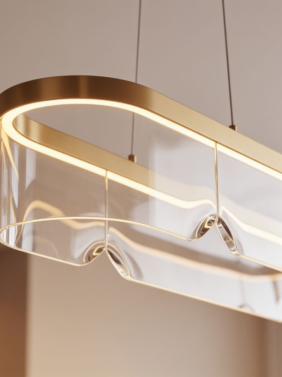 Rento LED Dining Pendant 3 Color Dimmable Light - 120cm, Gold, Iron