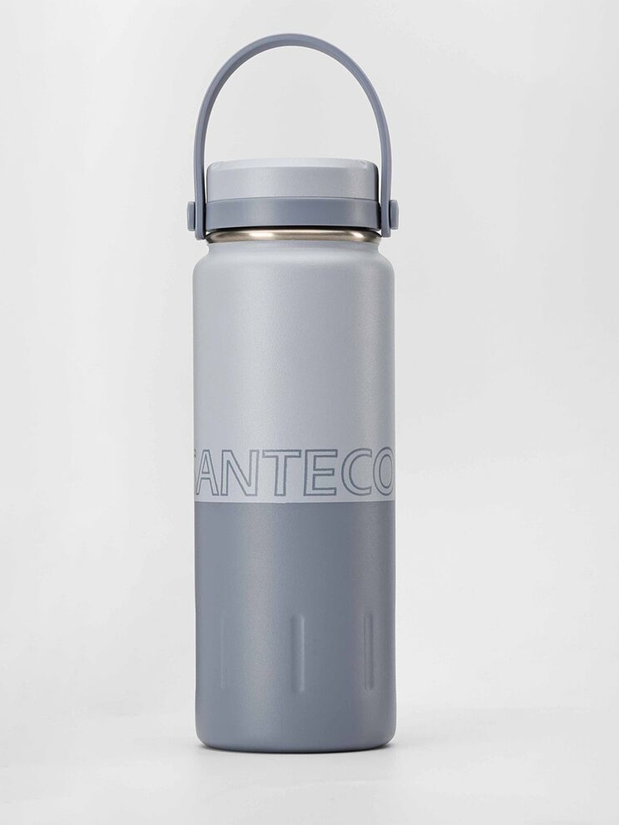 Santeco Koya Beverage Bottle - 500ml, Silver Blue, Stainless Steel, Bottle For Home Kitchen Travel Office And Daily Hydration