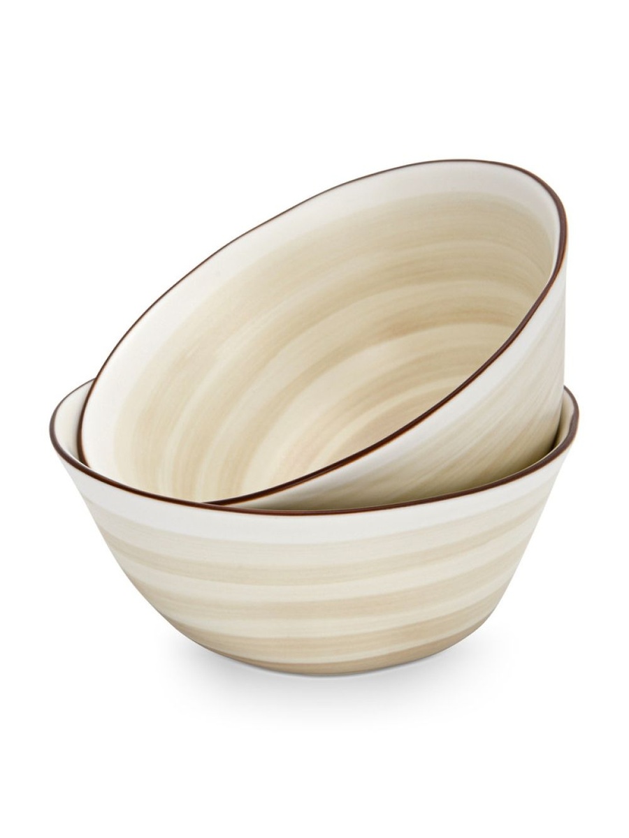 Set Of 2 Bowls Glide 16 cm Porcelain - 10024, Brown