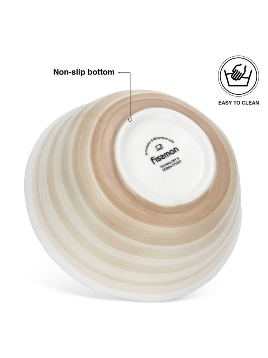 Set Of 2 Bowls Glide 16 cm Porcelain - 10024, Brown