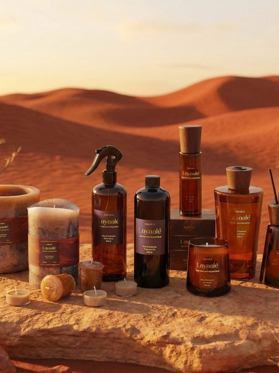 شمعة معطرة في وعاء برائحة خشب البلوط المدخن ثلاثمئة وثمانون غرام ليالي من أمارا