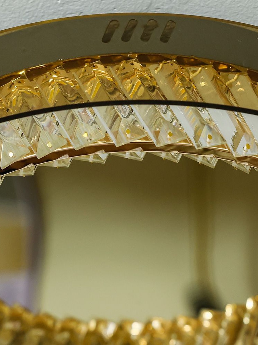 Regal LED Ceiling Lamp-50Cm Amber, Acrylic, Ceiling Light For Living Room Bedroom Hallway And Indoor Areas