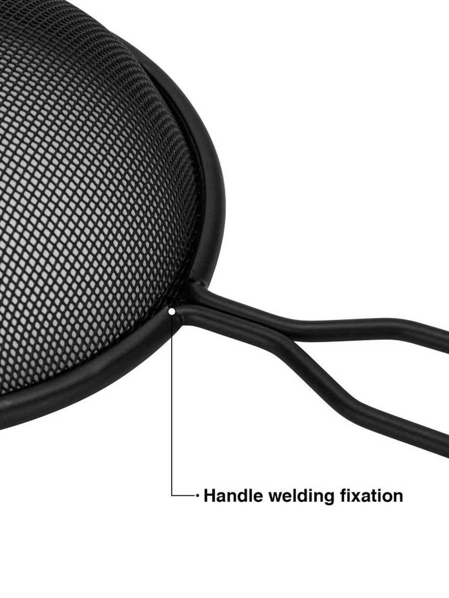 Fissman Strainer 12 cm With Handle (Steel)8446, Silver, Kitchen Tool For Food Preparation Cooking Serving And Everyday Tasks