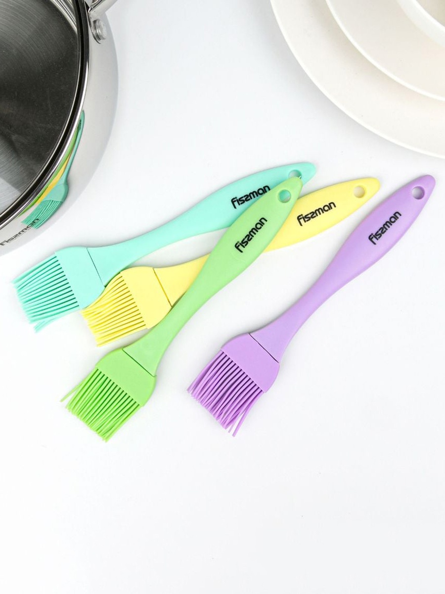 Fissman Brush 8" (Silicone), Multi Color, Kitchen Tool For Food Preparation Cooking Serving And Everyday Tasks
