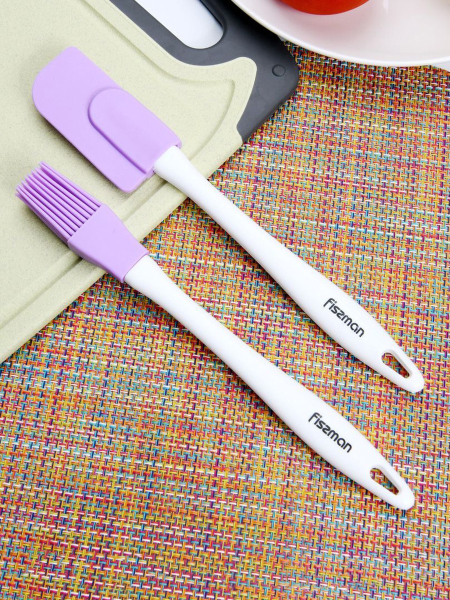 Fissman Brush And Spatula (Silicone), Multi Color, Kitchen Tool For Food Preparation Cooking Serving And Everyday Tasks