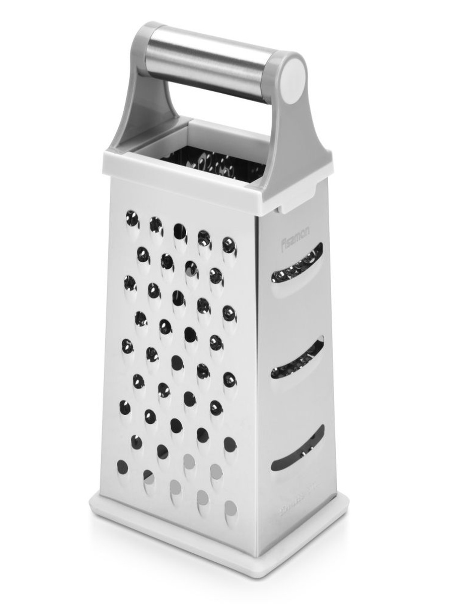 Fissman 9.5 Inch 4 - Sided Grater 24.5 cm (Stainless Steel)18614, Silver, Kitchen Tool For Food Preparation Cooking Serving And Everyday Tasks