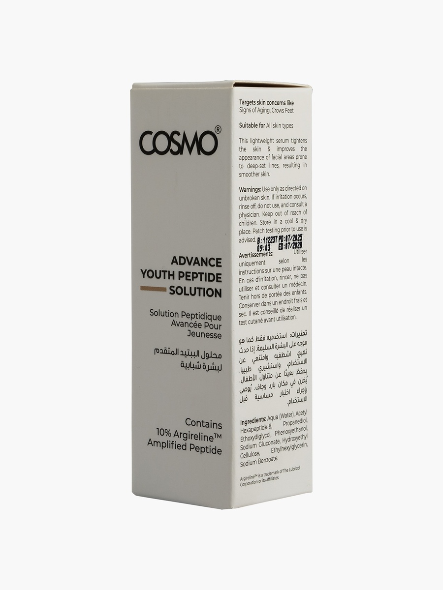 Advanced Face Serum Youth Peptide 10% Solution 30ml