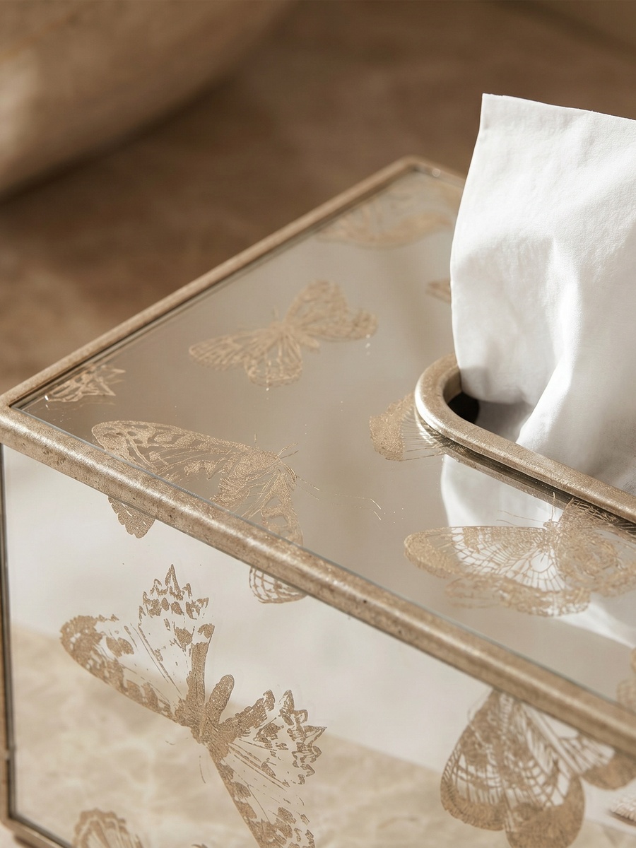 Butterfly Print Tissue Box
