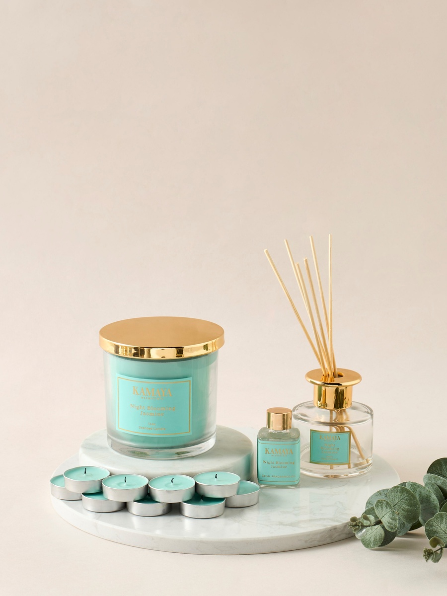 Night Blooming Jasmine Scented Reed Diffuser Set - 100 ml