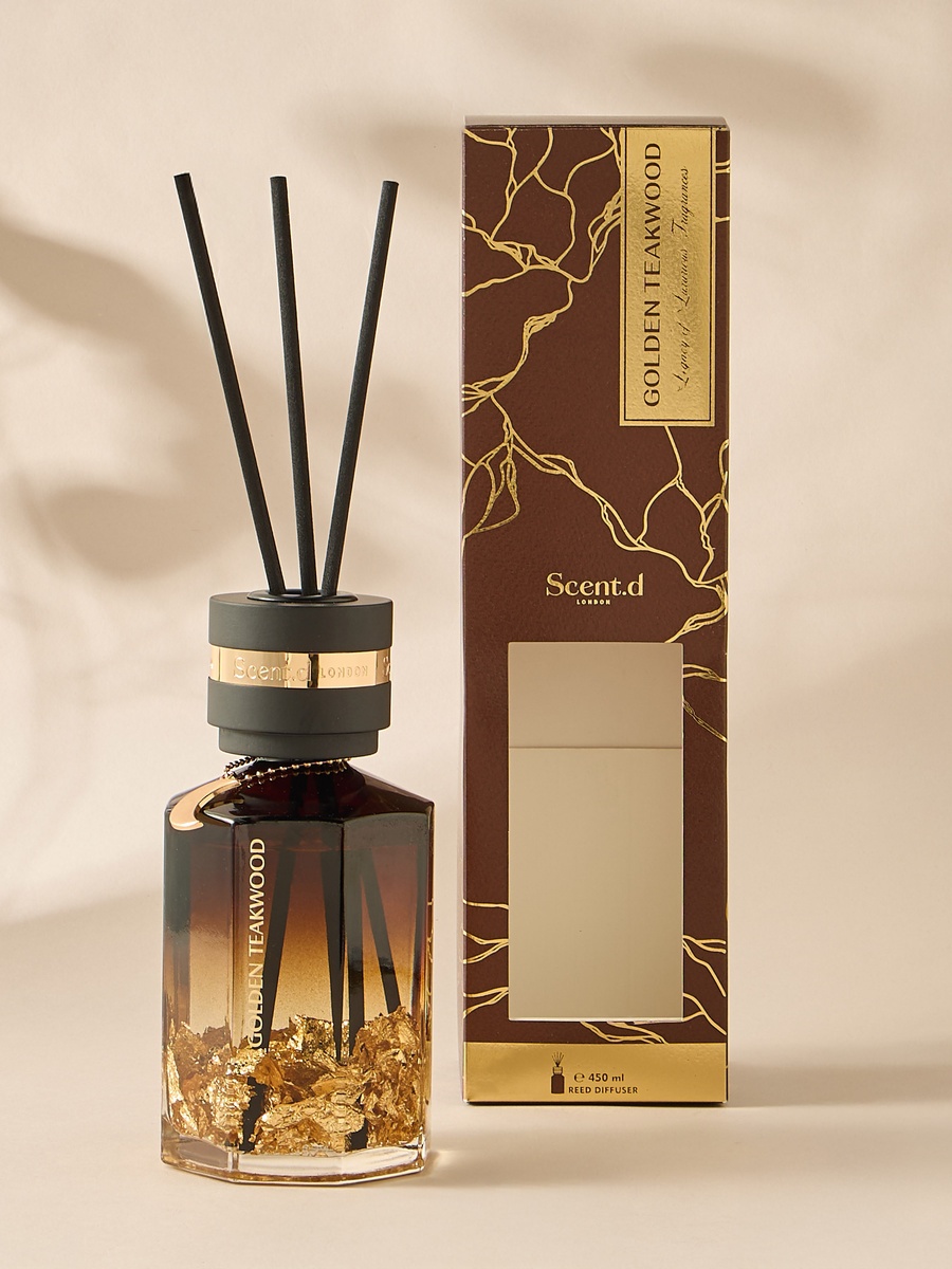 Aurum Reed Diffuser 450ML Golden Teakwood- Brown