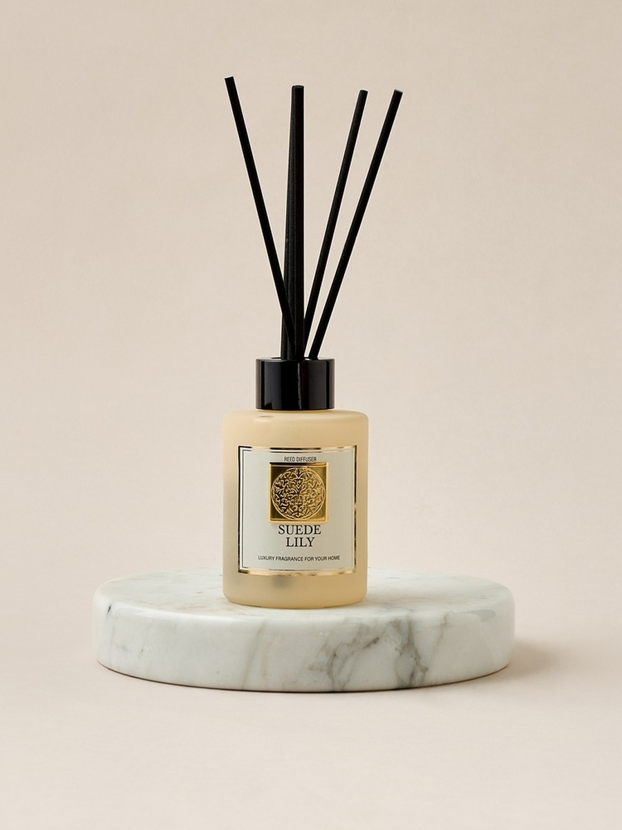 Suede Lily Scented Reed Diffuser and Jar Candle Set