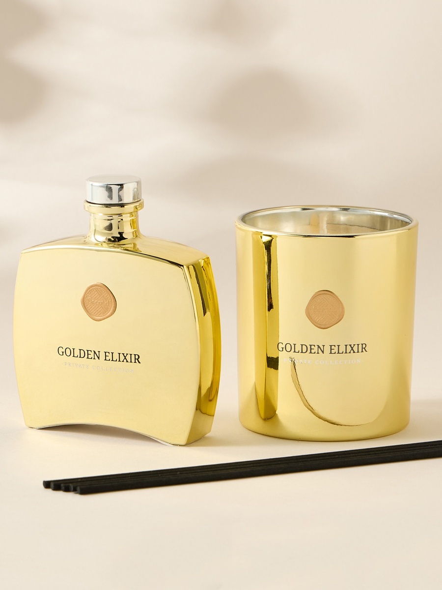 Golden Elixir Diffuser and Jar Candle Gift Set