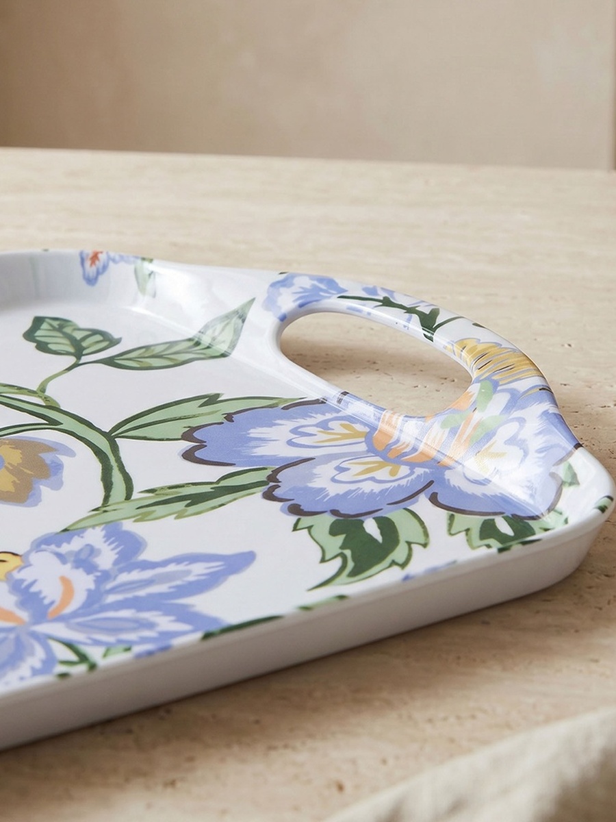 Floral Print Serving Tray