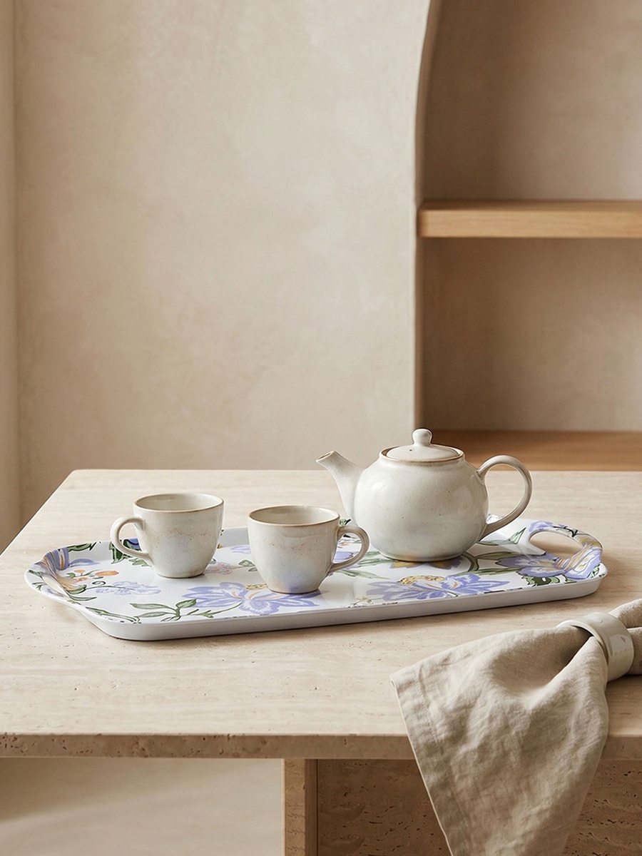 Floral Print Serving Tray