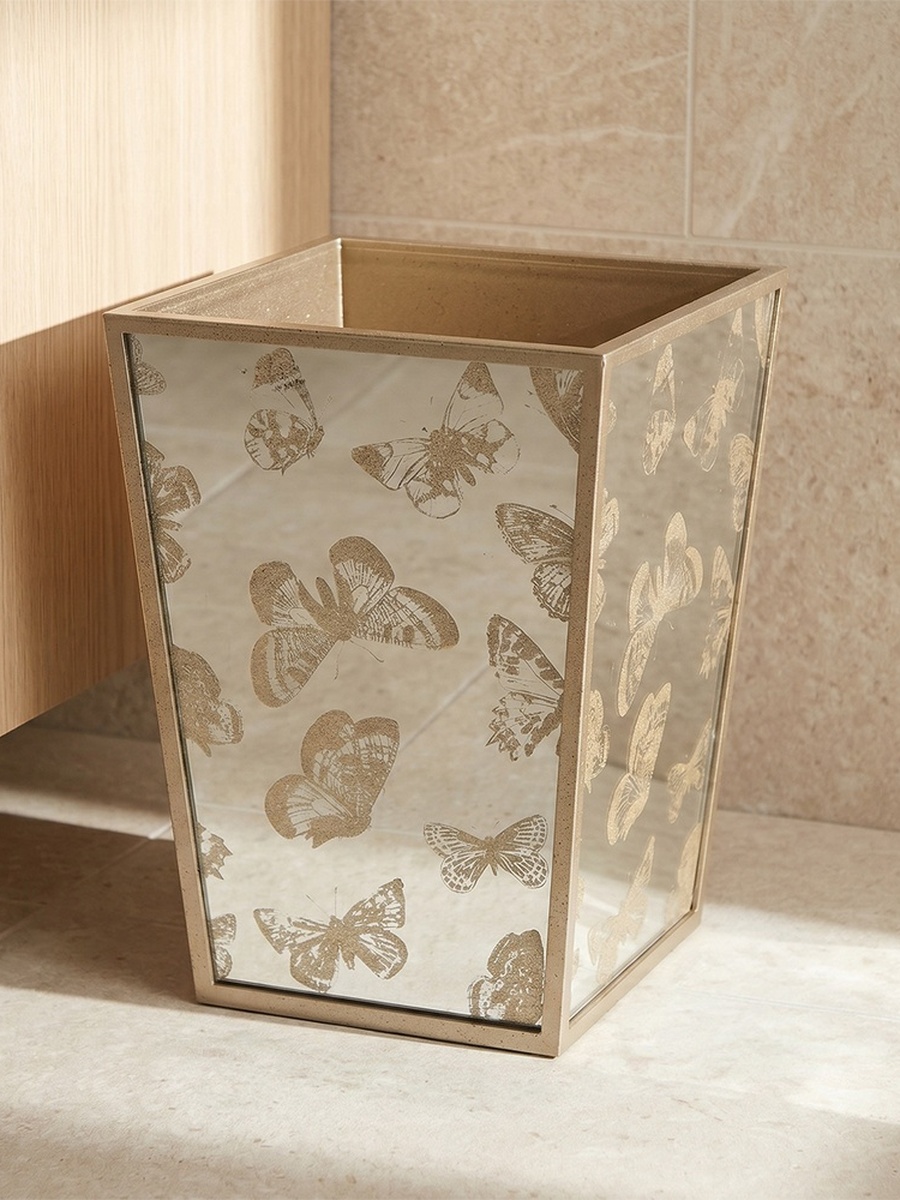 Butterfly Print Waste Bin