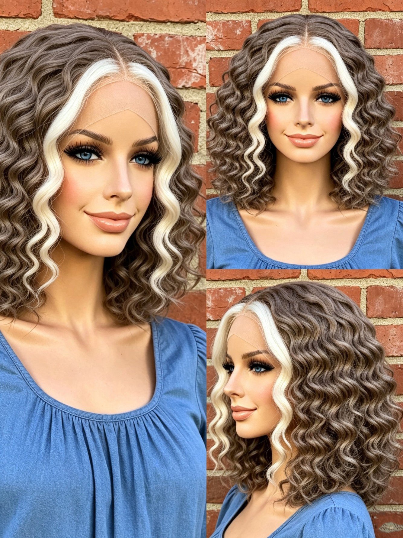 Multi Ombre Curly Wig
