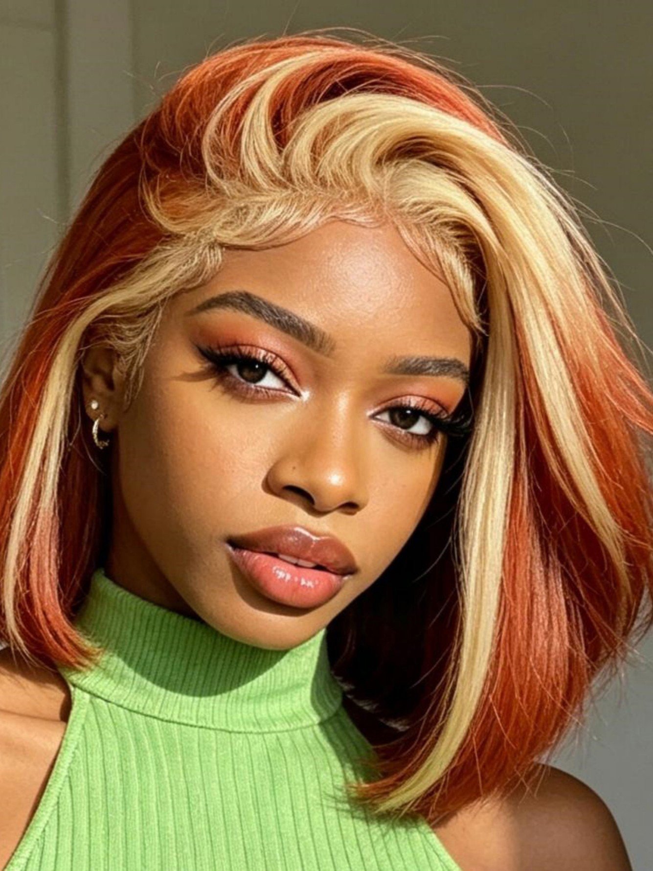 Multi Striped Bob Wig