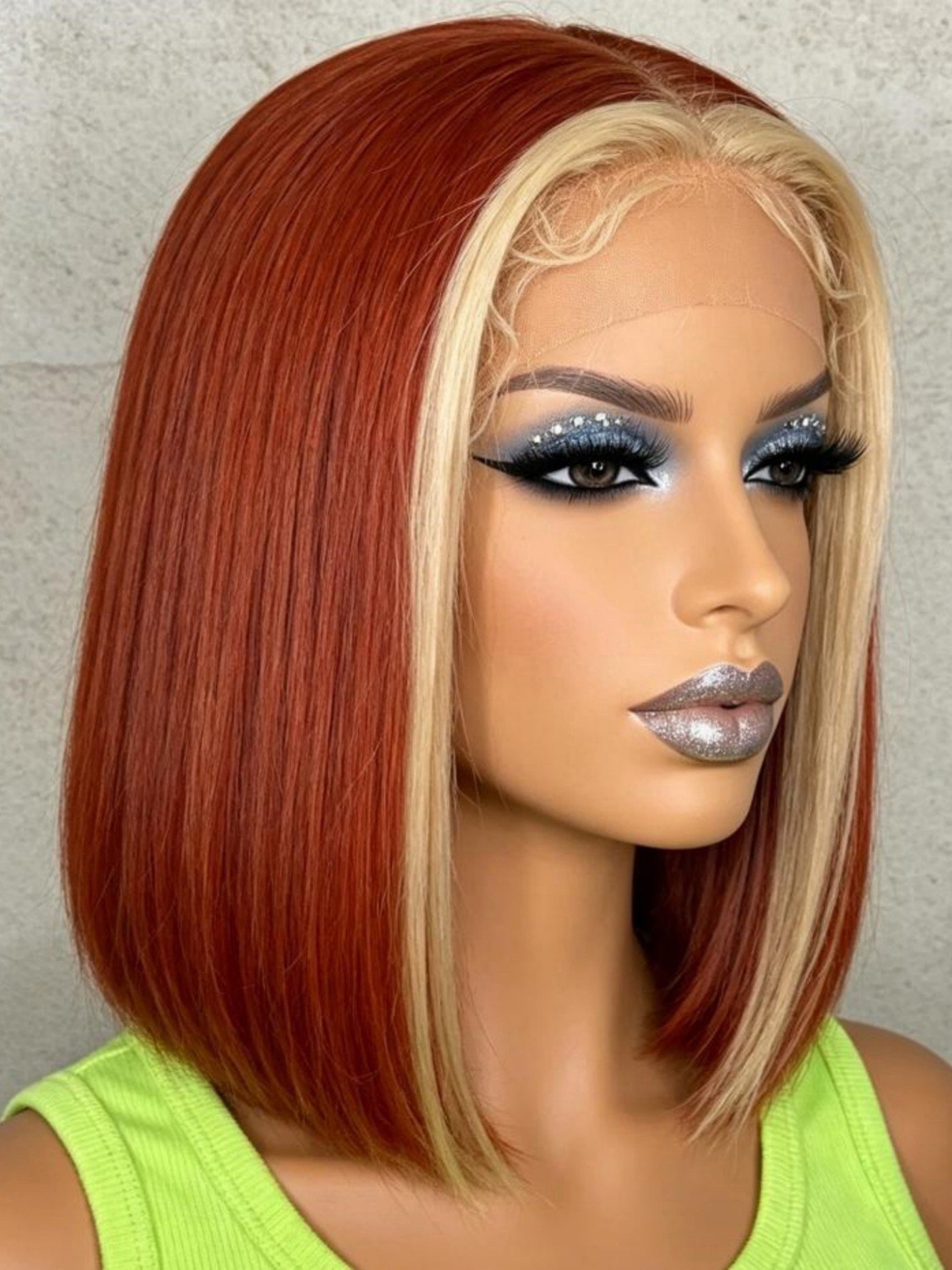 Multi Striped Bob Wig