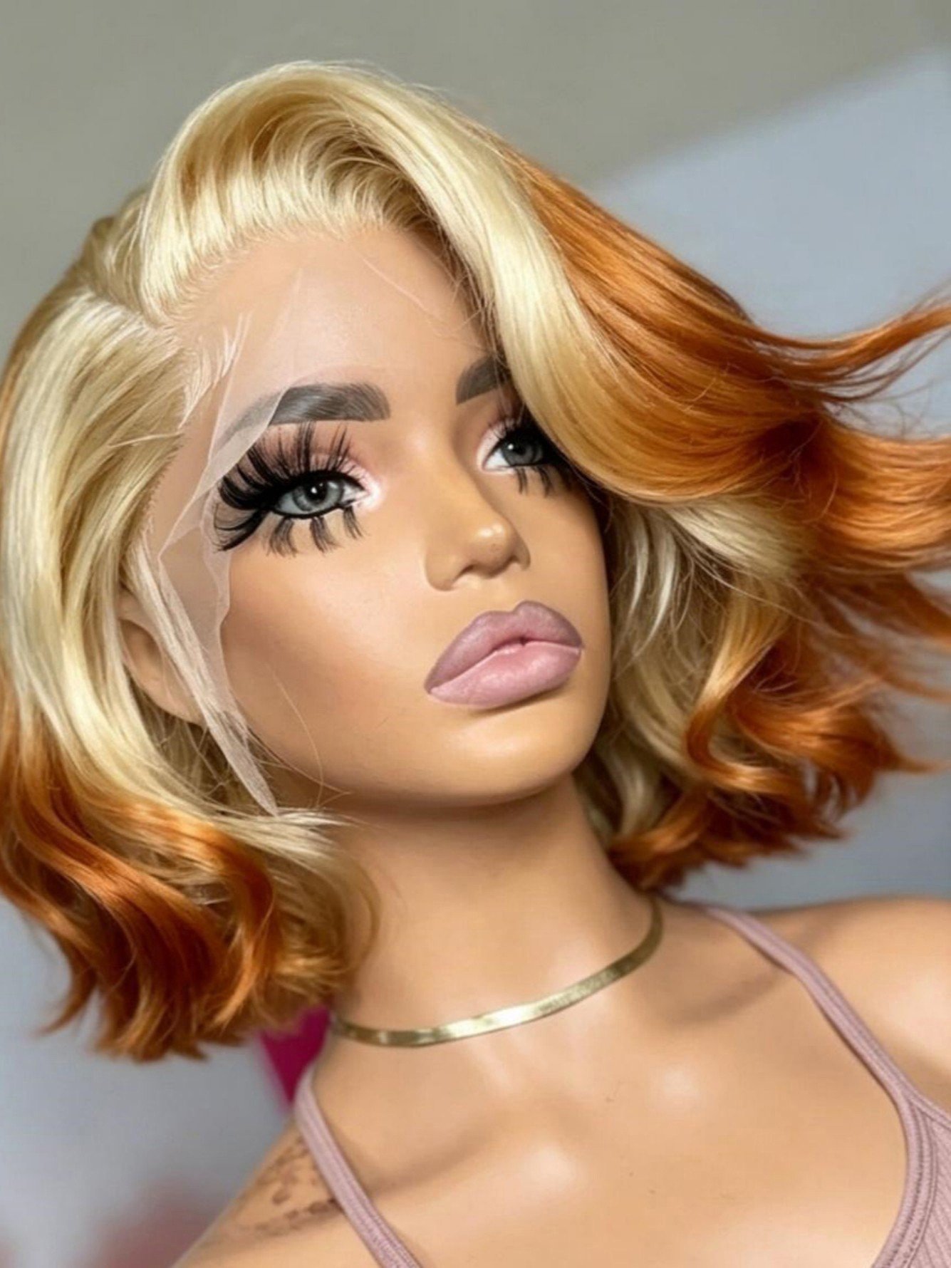 Multi Ombre Short Bob Wig