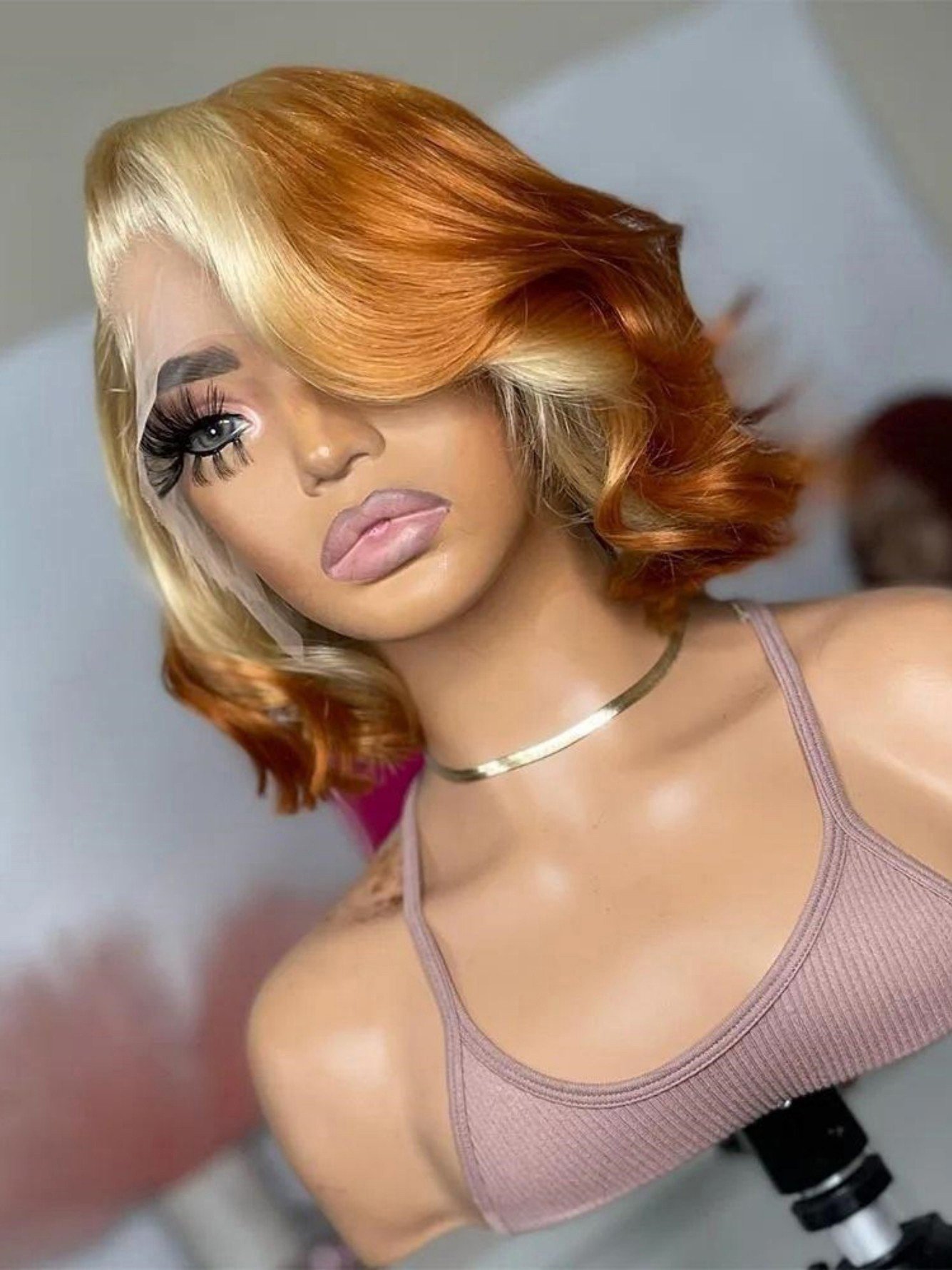 Multi Ombre Short Bob Wig