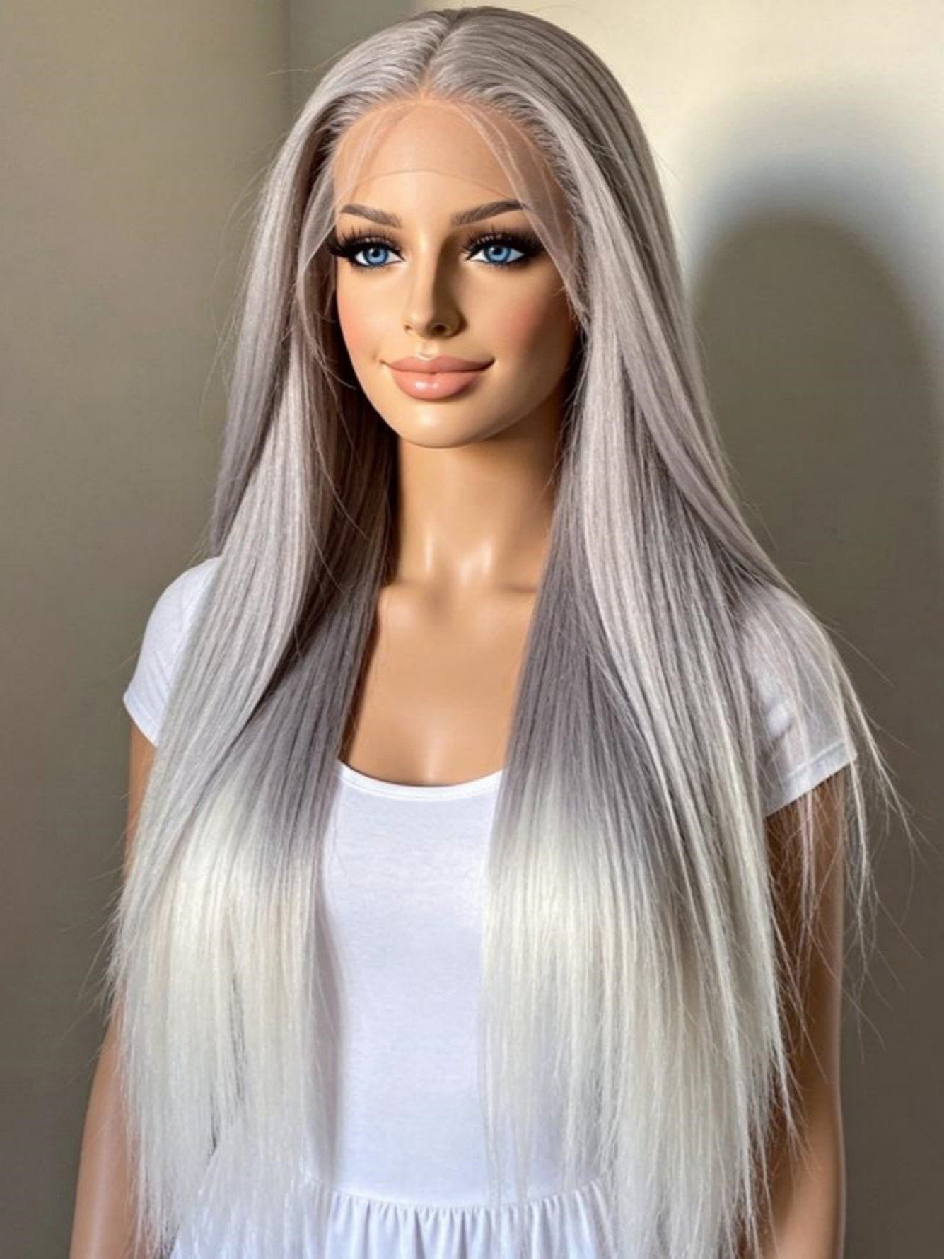 Silver Long Straight Wig