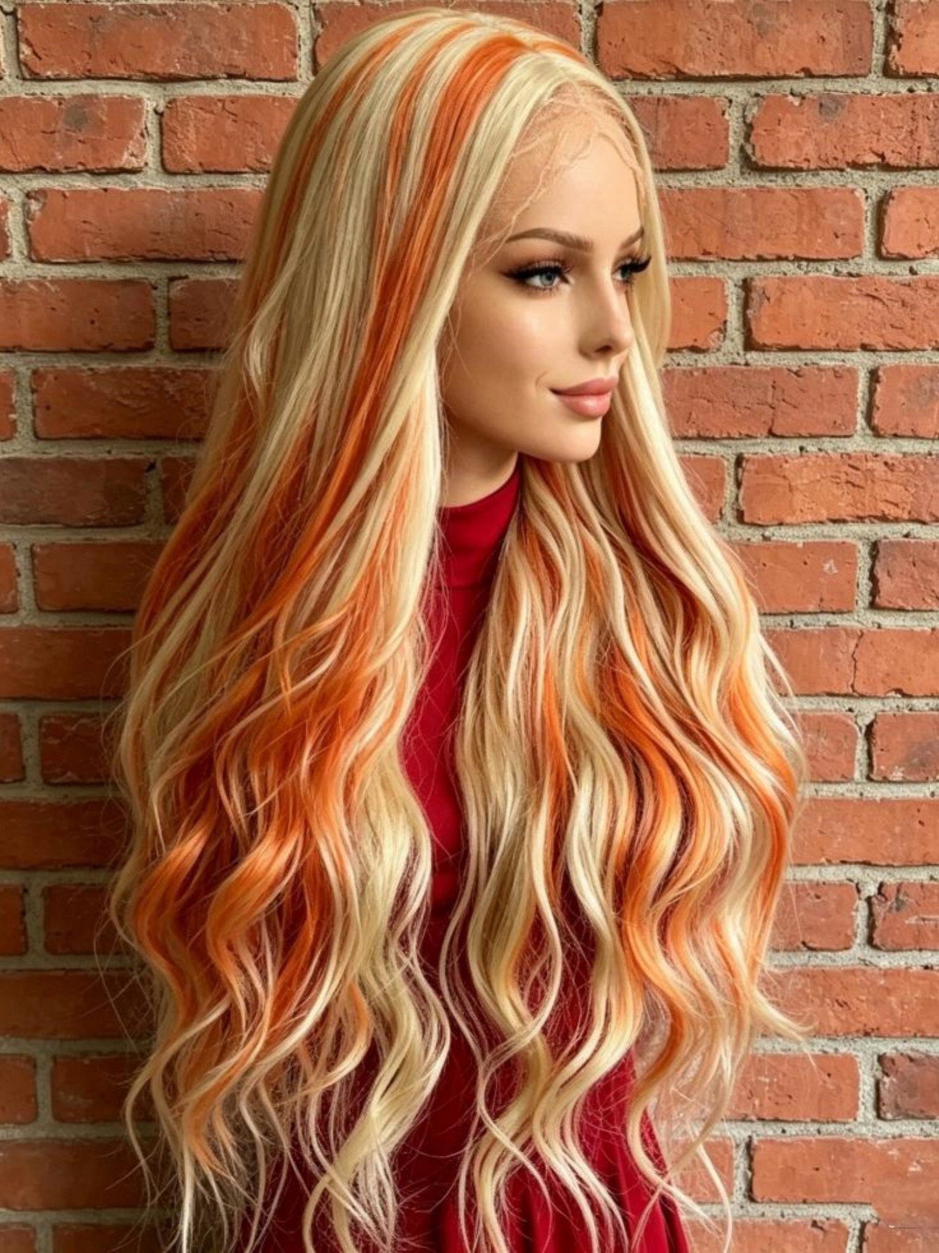 Multi Striped Full Wigs