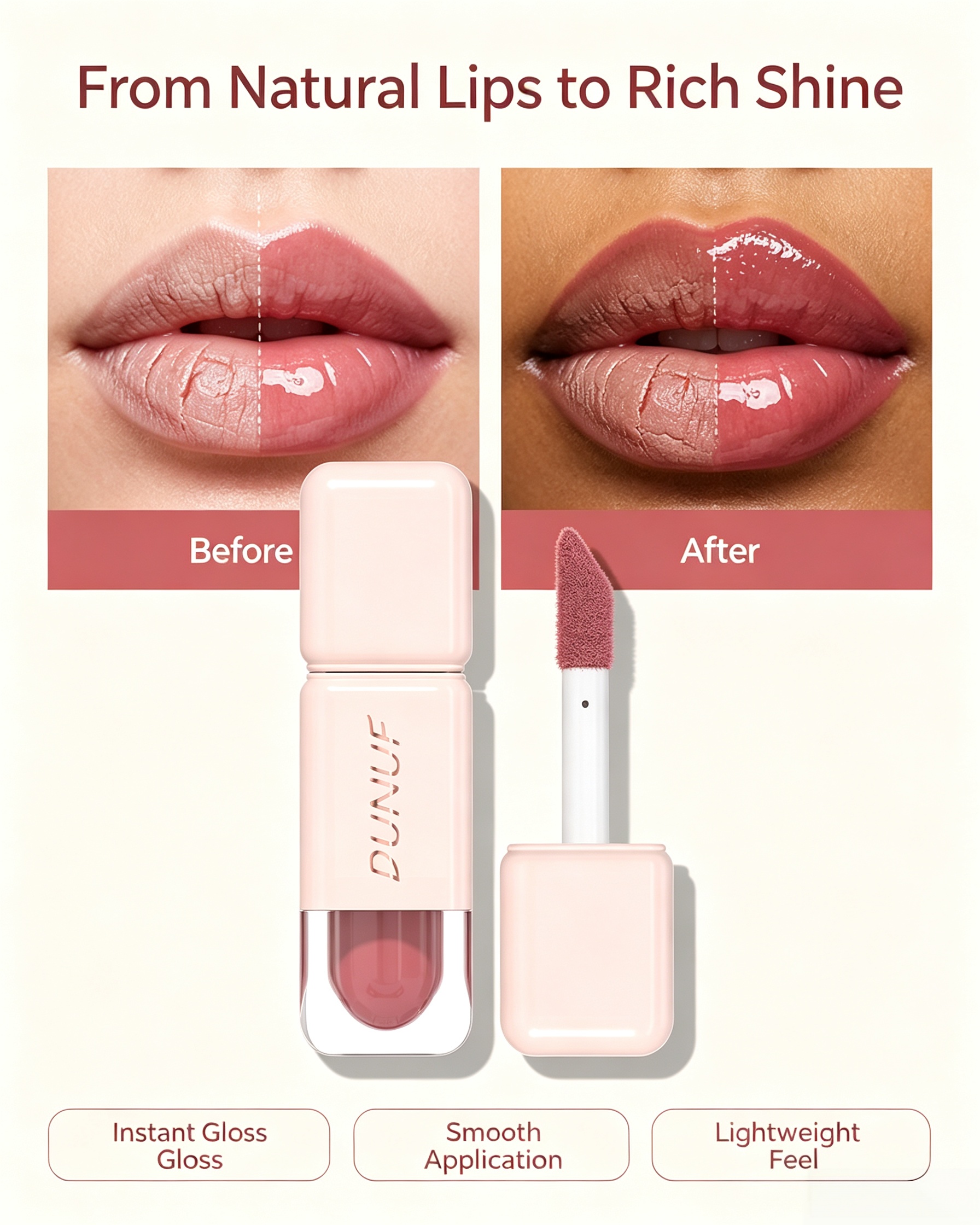 High Shine Lip Gloss - Shade 01 Deep Brown