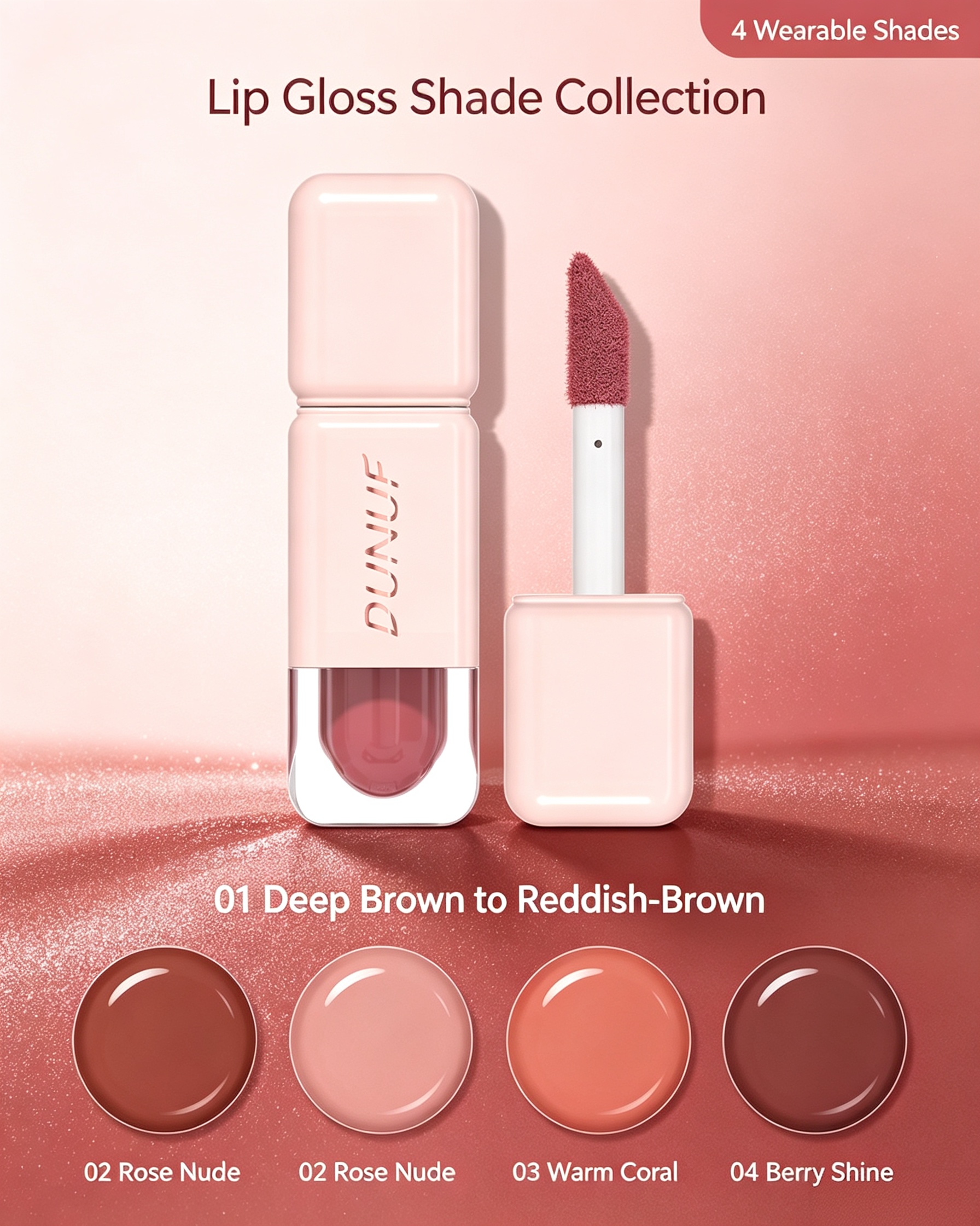 High Shine Lip Gloss - Shade 01 Deep Brown