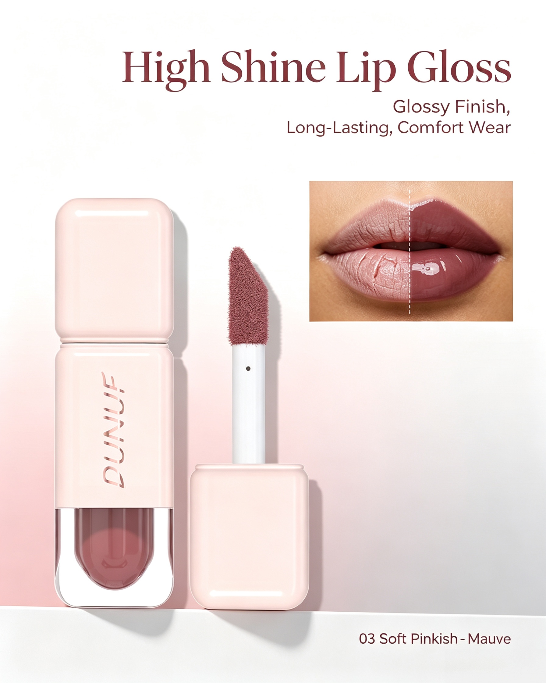 High Shine Lip Glaze - Soft Pinkish Mauve