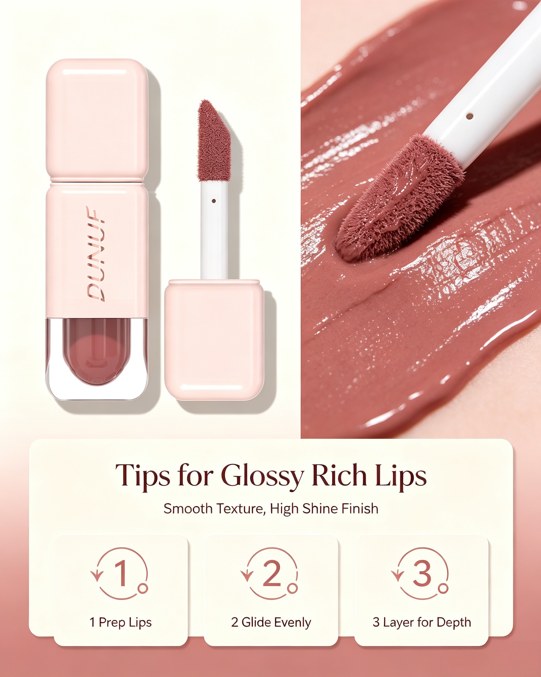 High Shine Lip Glaze - Soft Pinkish Mauve