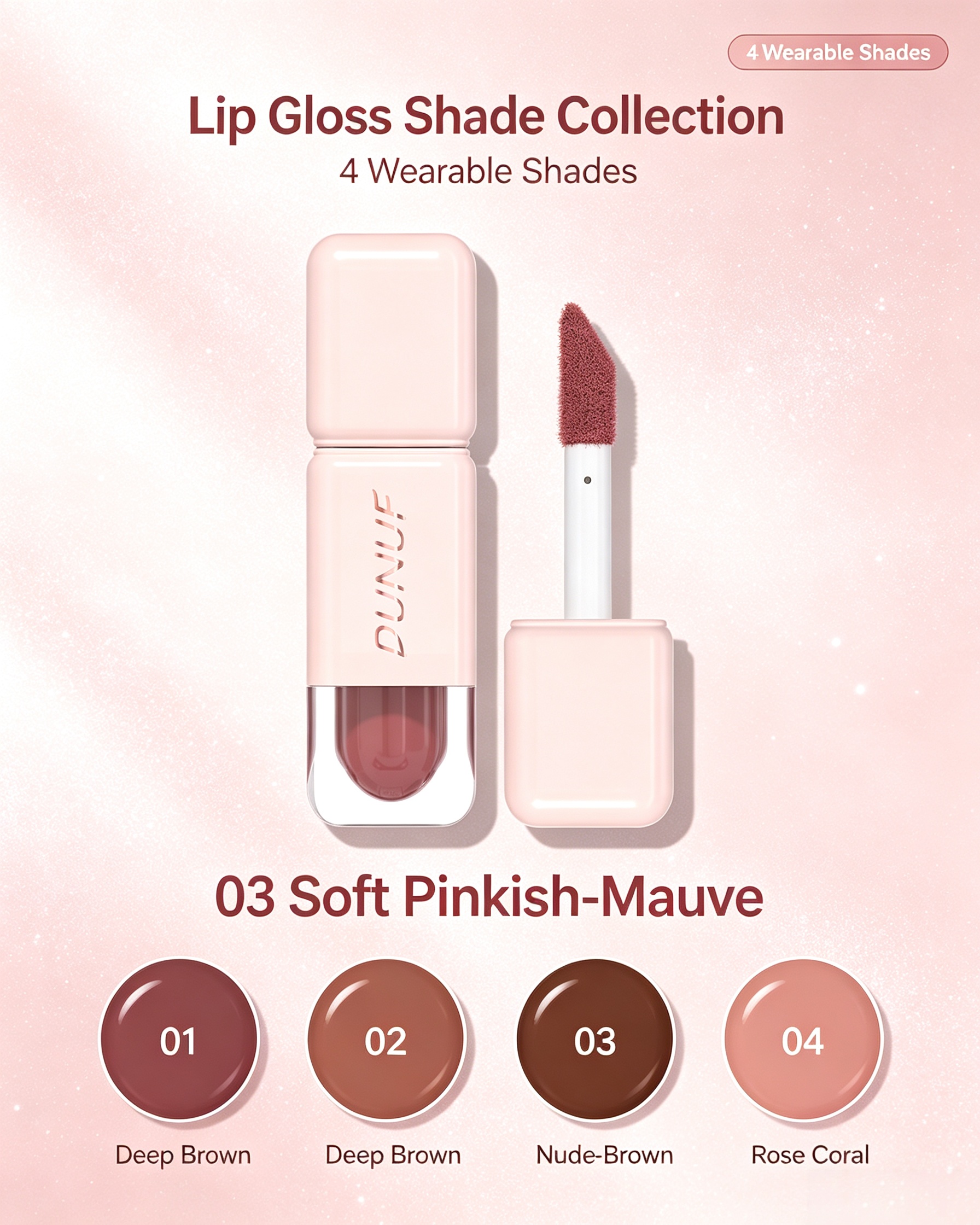High Shine Lip Glaze - Soft Pinkish Mauve