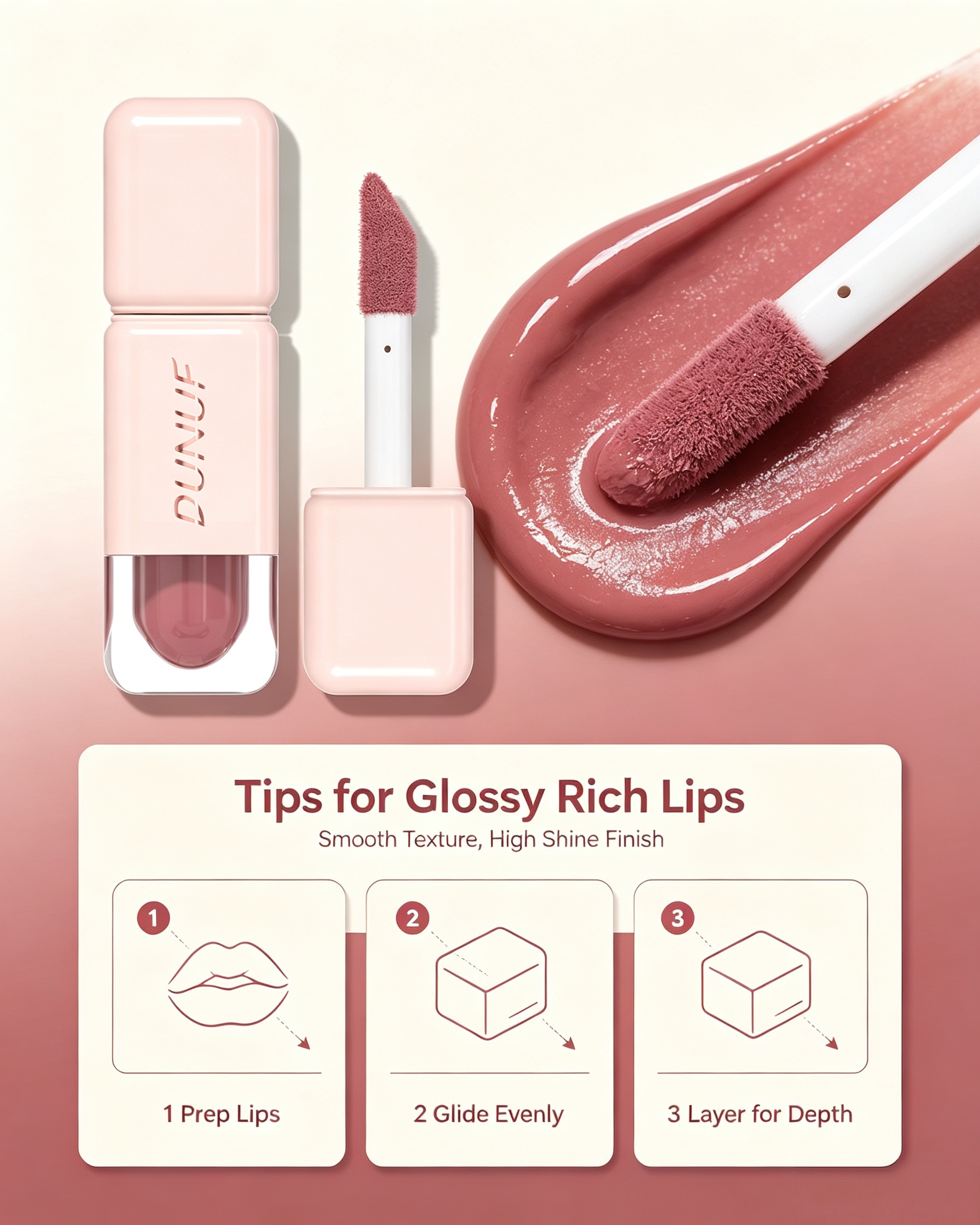 Dusty Rose High-Shine Lip Gloss