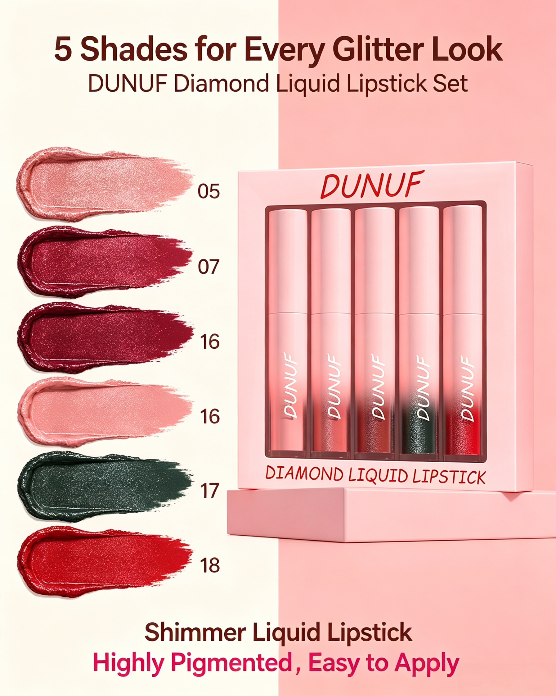 Diamond Shimmer Liquid Lipstick Set