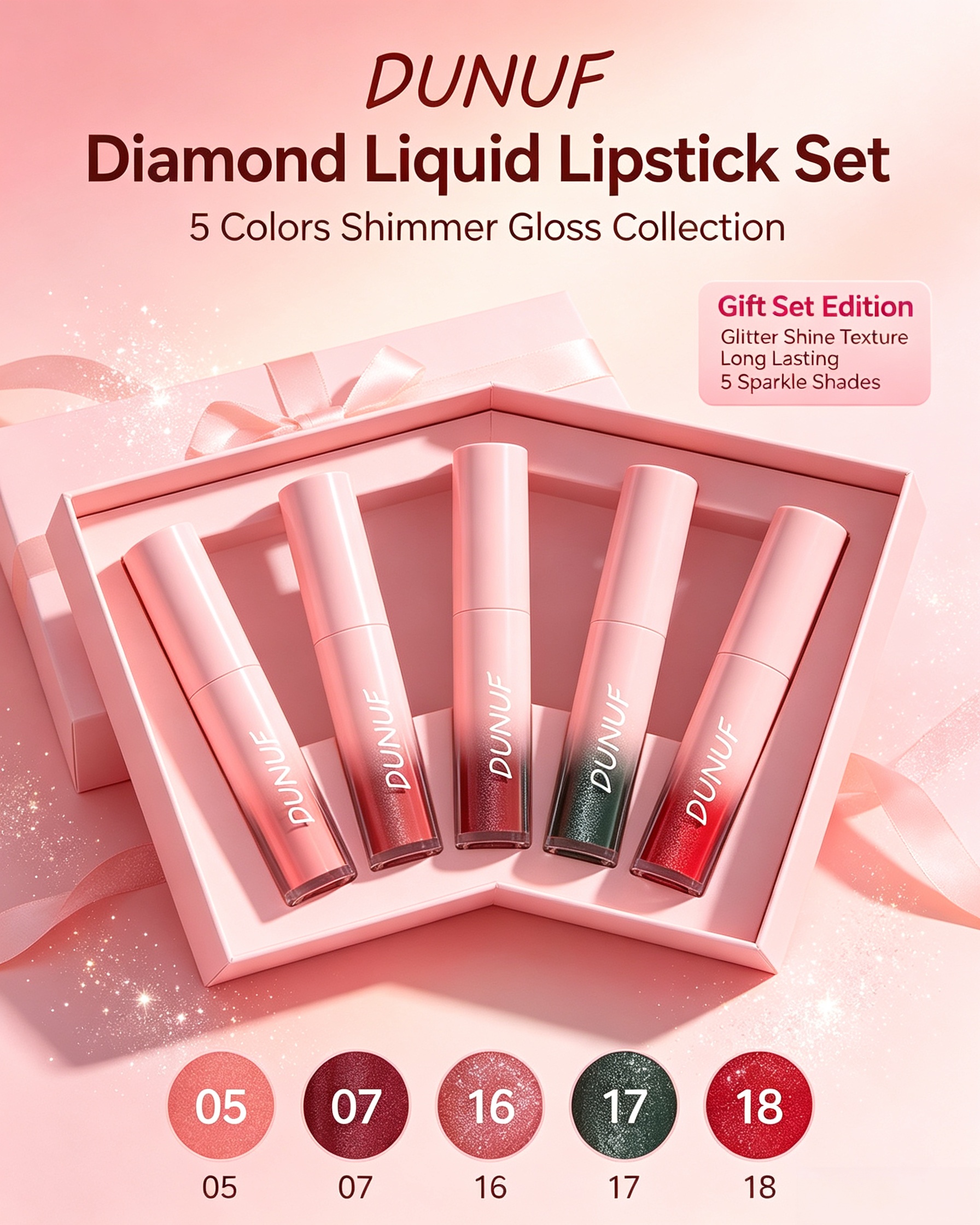 Diamond Shimmer Liquid Lipstick Set