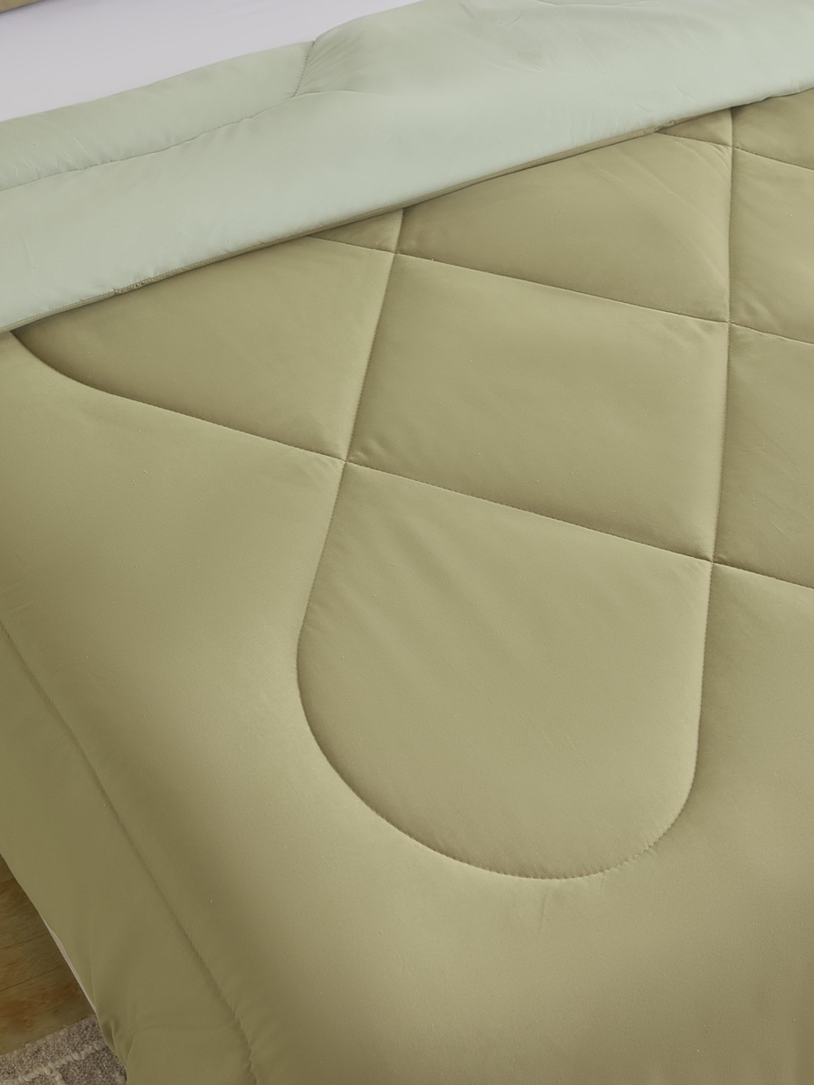 Derby Reversible Microfibre 3-Piece King Comforter Set - 220x240 cm