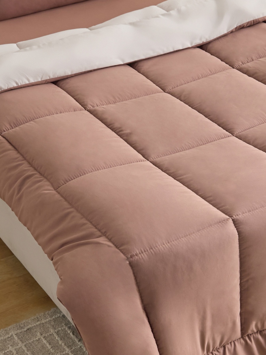 Luno Sleep Ease Hotel Reversible Microfiber 3-Piece Single BIAB Comforter Set - 135x220 cm