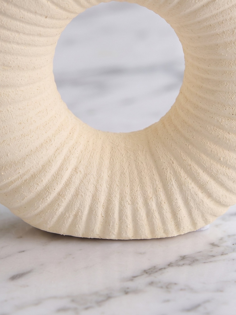 Audrey Madison Decorative Ceramic Donut Vase - 17.5x6.5x19.5 cm